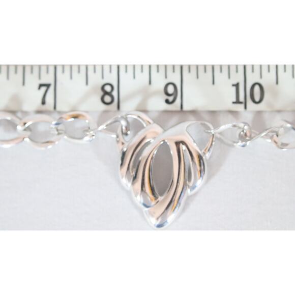 Napier Choker Necklace Silver Tone Big Curb Links With Abstract Pendant - Picture 6 of 9